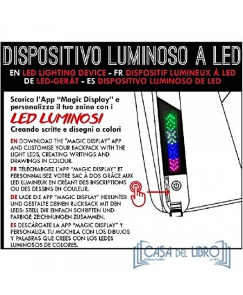 ZAINO SEVEN DOUBLE PROJECT REVERSIBILE LEDWALL ROSA CON LED LUMINOSO